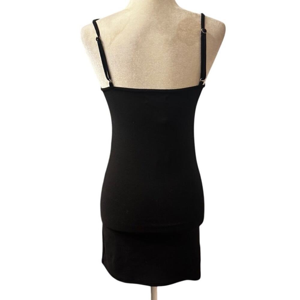 Frankies Bikinis Gwen Terry Mini Dress Black NWT Size Medium - Picture 2 of 7